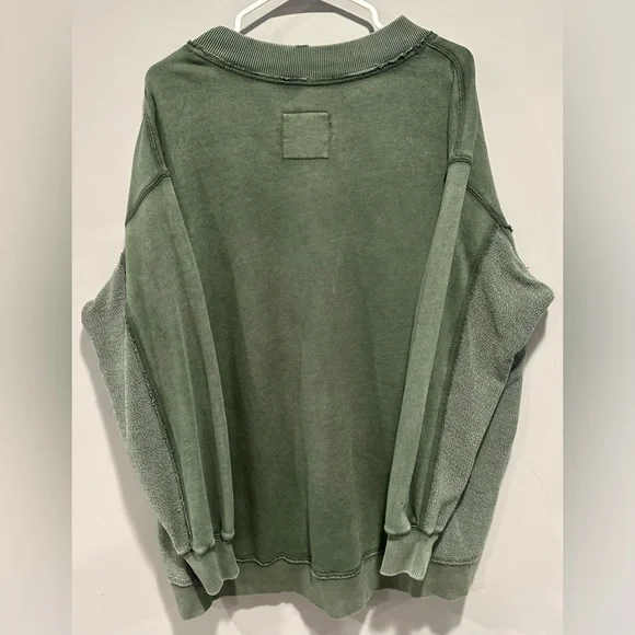 Aerie Olive V-Neck Sweater - Picture 3 of 8